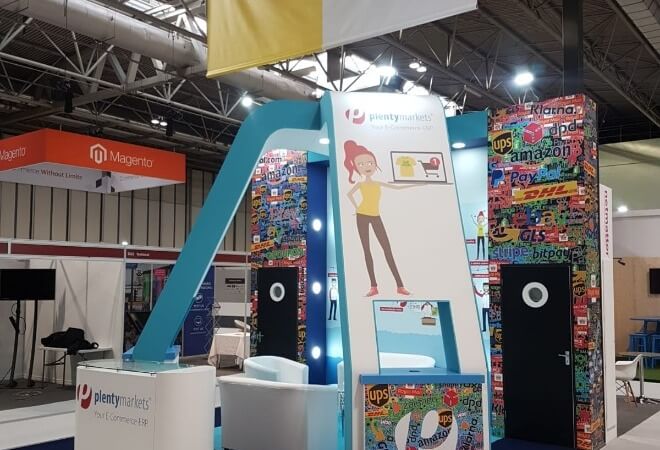 Exhibition stands for the E-commerce industry supporting mobile image